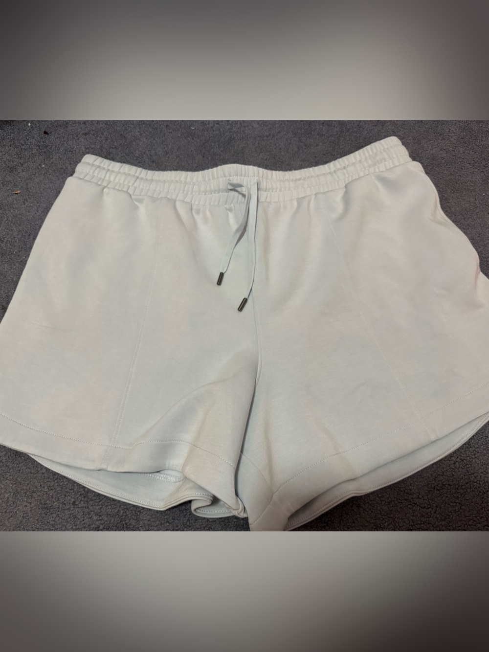 High-Waist Light Blue Lounge Shorts
